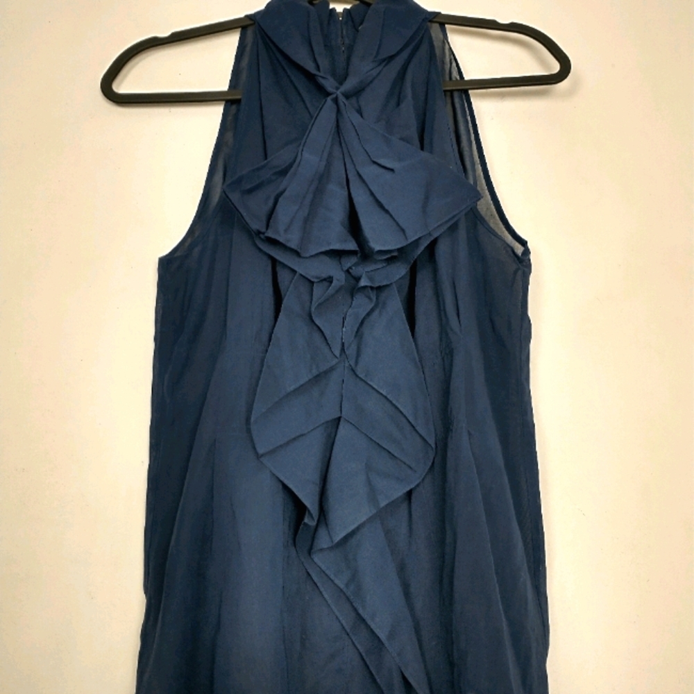 Vince Sheer Ruffle Blouse Size 10
